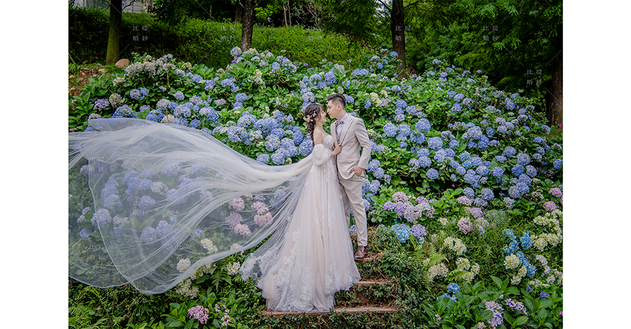 挑照片 推薦 比堤婚紗 推薦客人：Mr.Wu＆Mrs.Lee 繡球花