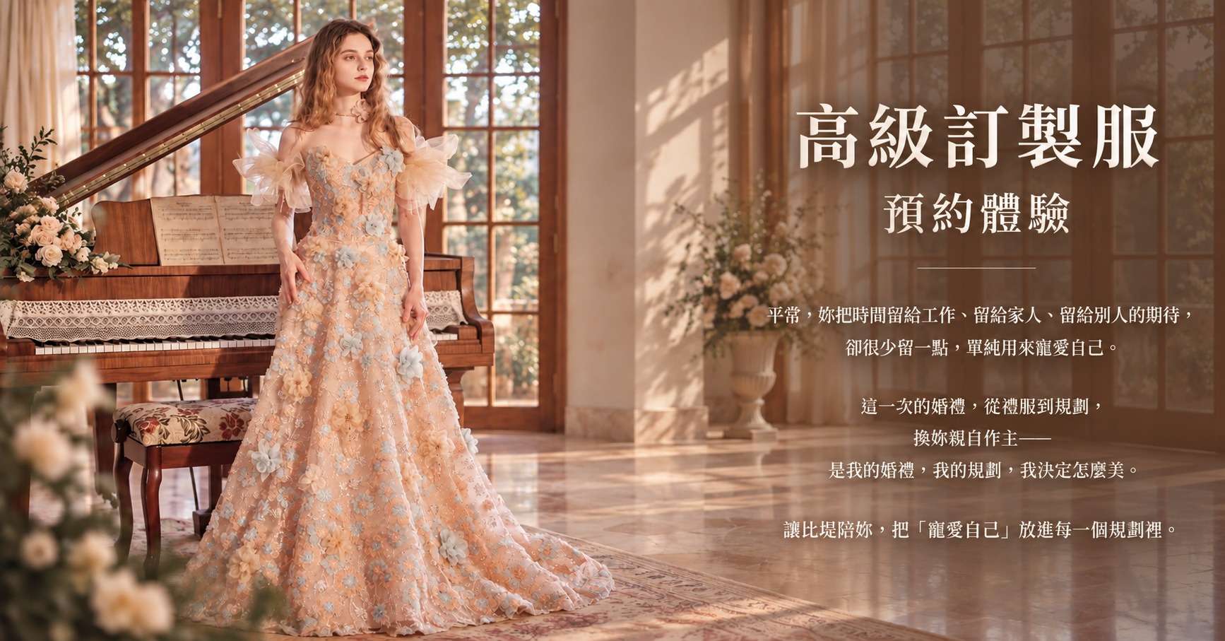 比堤禮服試穿
